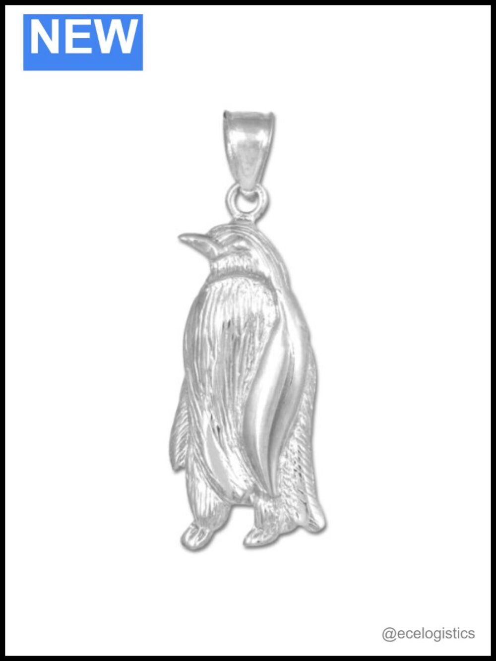 Sterling Silver Emperor Penguin Charm Pendant Necklace Bracelet